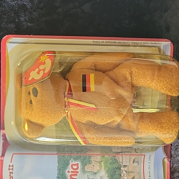 TY 2000 McDonald's International Bears II Teenie Beanie Bears Germania the Bear - Picture 3 of 6